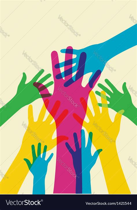 Helping hands Royalty Free Vector Image - VectorStock