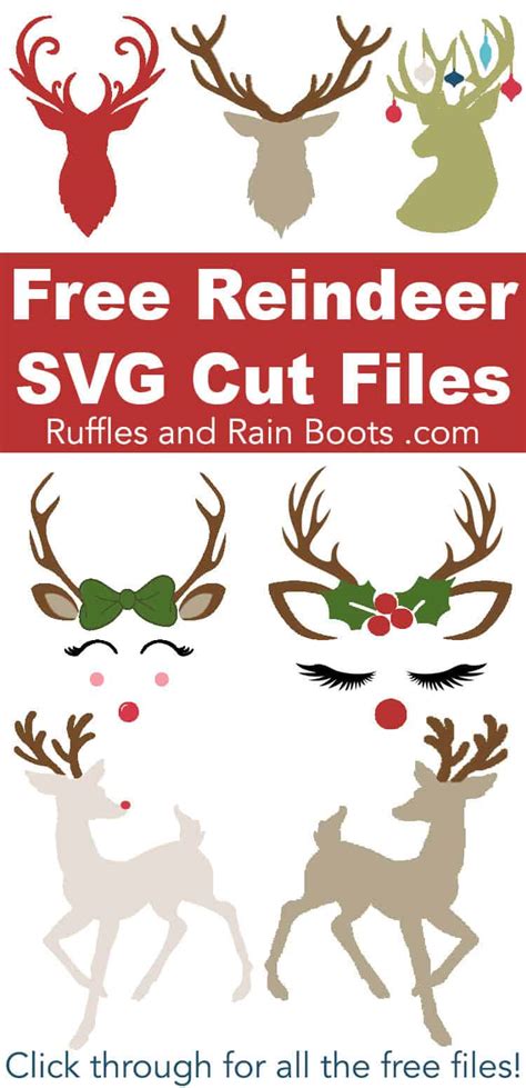 Grab All Of These Free Reindeer Svg Cut Files For Cricut And Silhouette