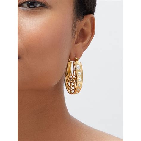 Ethnic Andaz Aloka Hoops Earrings Gold Buy Ethnic Andaz Aloka Hoops