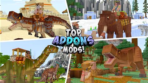 El Mejor Addon Mod De Dinosaurios Para Minecraft Pe Youtube