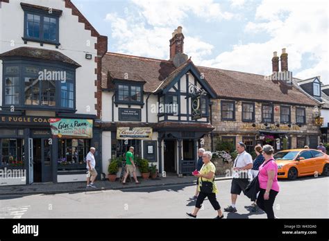 People Walking Past The Bugle Coaching Inn A 16th Century Inn Located