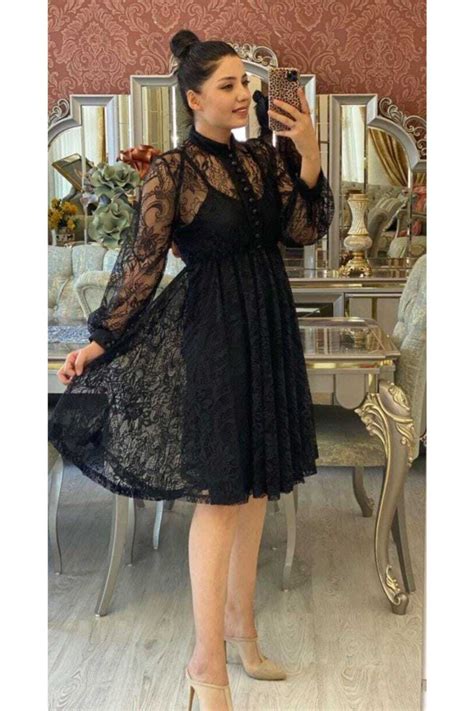 Secret Passion Lingerie Siyah Astarlı Beli Lastikli Tül Elbise Apple Fiyatı Yorumları