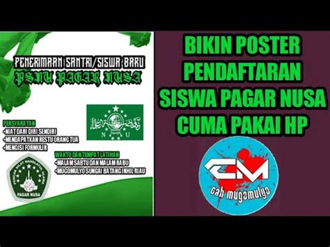 Woww Mudah Bnget Cara Membuat Poster Pendaftaran Siswa Pagar Nusa