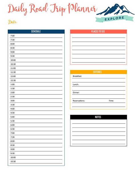 Wanderlust Road Trip Planner Printable - Mooshu Jenne