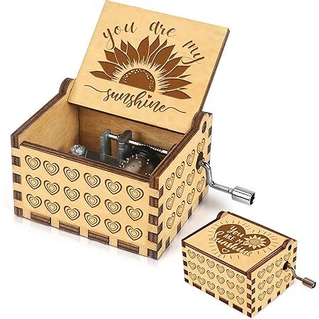 Amazon You Are My Sunshine Wood Music Boxes Laser Engraved Vintage