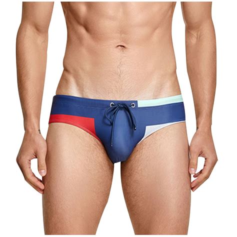 Clearance ZVNAΖH Swim Briefs for Men Men s Sexy Low Rise Swim Briefs Bikini Swimsuits