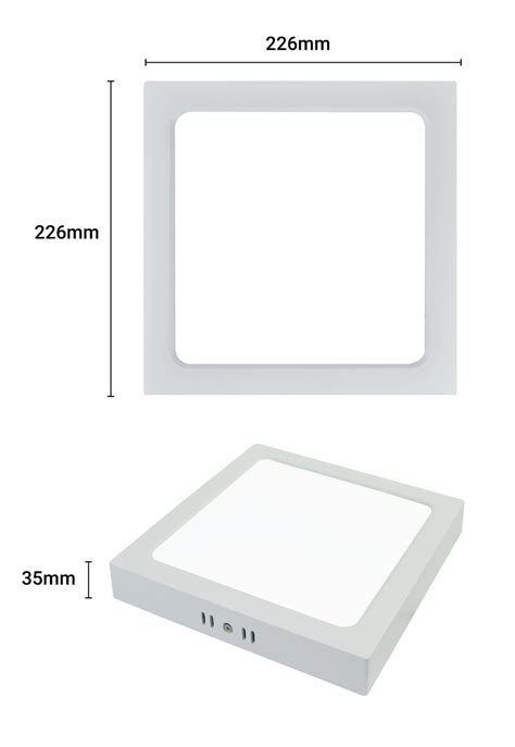 Plaf N Led De Superficie Cuadrado W Dob Alta Eficiencia