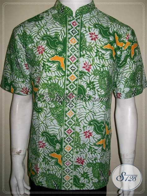 Wa Jual Konveksi Baju Batik Pria Warna Hijau Mint