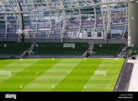 Empty Rugby Stadium Aviva Stadium Dublin Republic Of Ireland Stock
