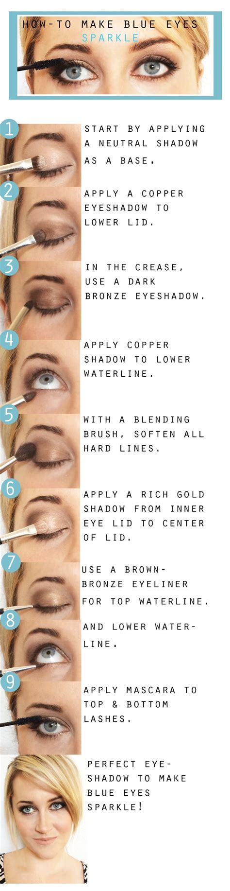 10 Super Easy Step By Step Makeup Tutorials For Blue Eyes Styles Weekly