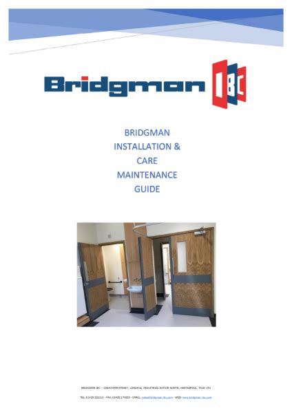 Installation Guidance Bridgman IBC Ltd NBS Source