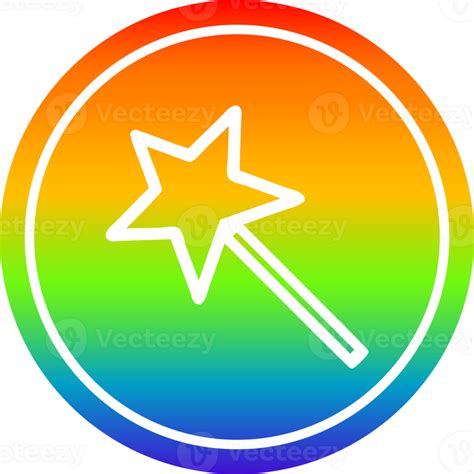 Magic Wand Circular In Rainbow Spectrum 40700635 Png