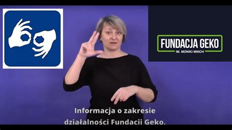 Informacja o zakresie działalności Fundacji Geko w polskim języku