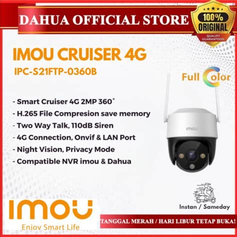 Jual Imou Cruiser G Ipc S Ftp B Ip Camera Cctv Color Night Mp