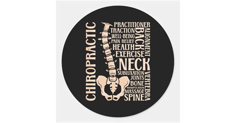 Chiropractic Spine Therapist Chiropractor Chiro Classic Round Sticker