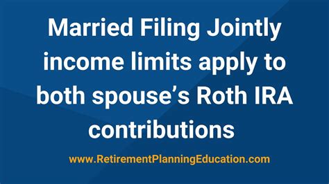 Married Filing Jointly Income Limits Apply To Both Spouse S Roth Ira