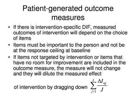 A Clinically Meaningful Theory Of Outcome Measurement In Rehabilitation