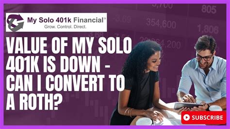 Solo 401k Roth Faq The Value Of My Solo 401k Is Down Can I Convert To Roth Solo 401k Youtube