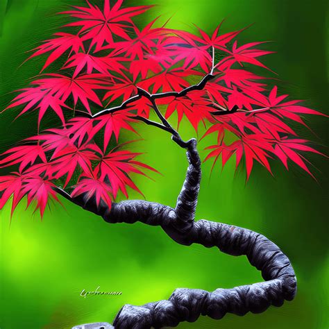 Japanese Maple Tree Painting · Creative Fabrica