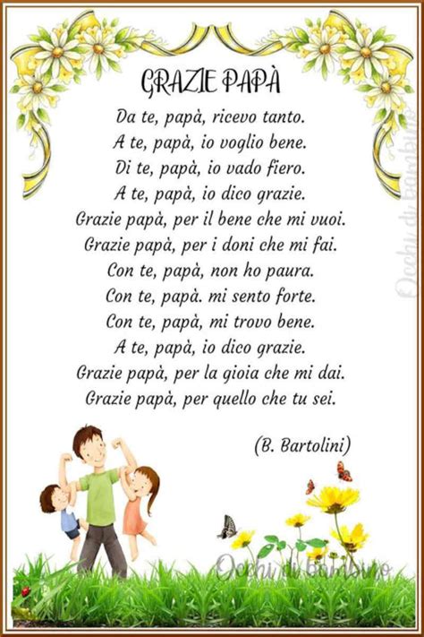 Poesia Festa Del Pap Le Pi Belle Per I Bambini Pourfemme