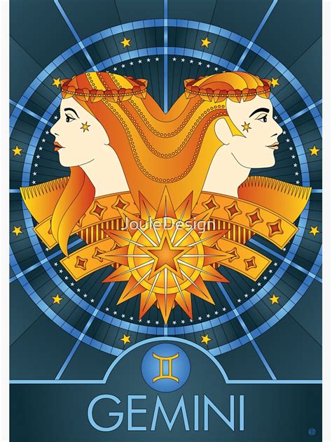 Gemini Zodiac Sign Sticker For Sale By Jouledesign Redbubble