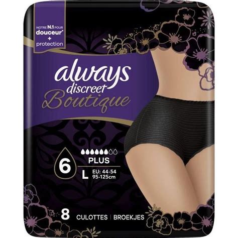 ALWAYS Discreet Boutique Culottes Pour Fuites Urinaires Noires Taille