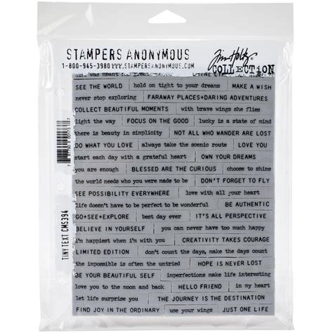 Stampers Anonymous Tim Holtz Tiny Text Stamp Set