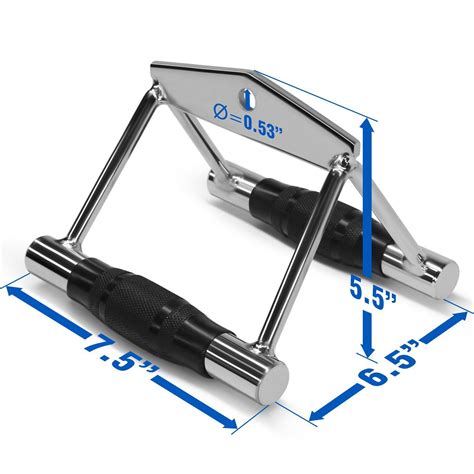 Yes4all Seated Row Double D Handle Cable Attachment Double D Grip
