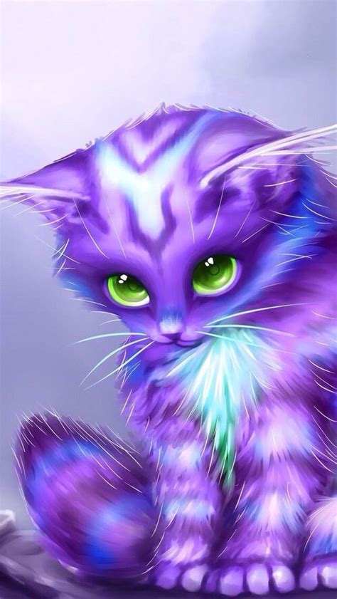 Cute Animals Cartoon Purple - Animals World