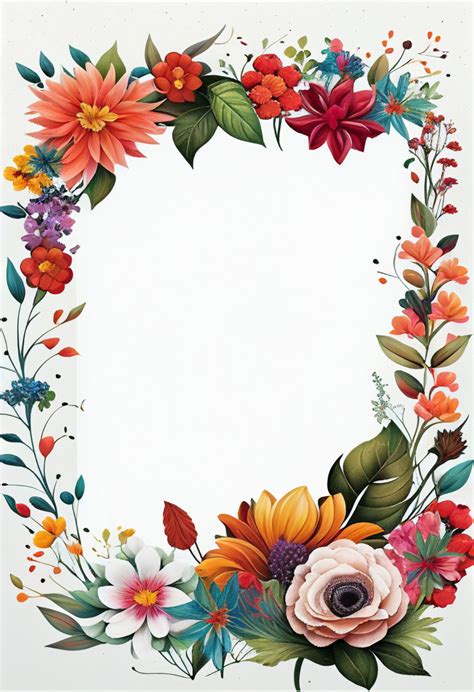 Free Colorful Flower Frame