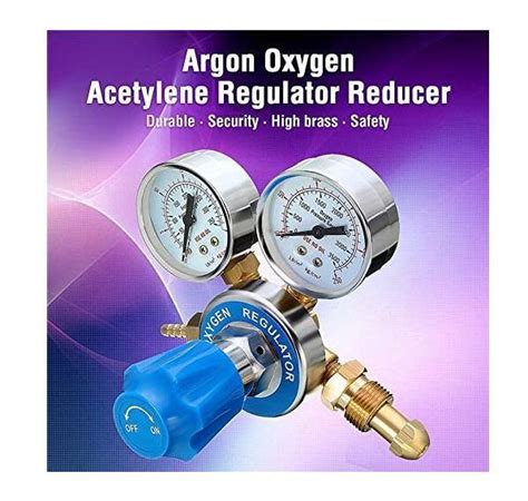 Argon Oxygen Acetylene Gas Regulator Reducer Mig Flow Meter Pressure Gas Solid Brass Welding Fit