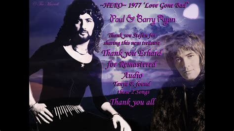 Paul And Barry Ryan Published As Hero Love Gone Bad 1977 Fanmade