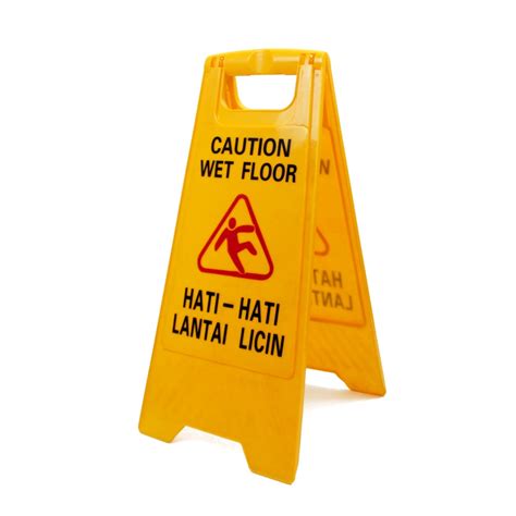 Jual Papan Tanda Hati Hati Lantai Licin Signage Caution Wet Floor Shopee Indonesia