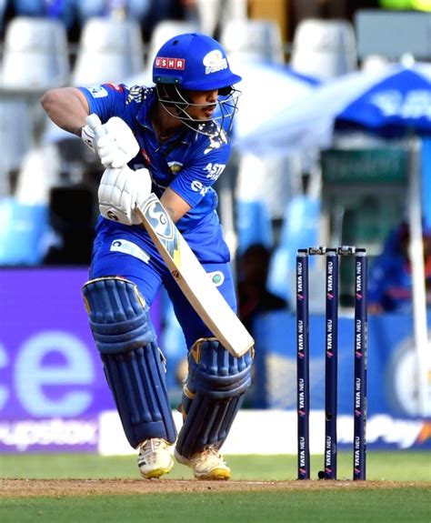 Mumbai Mis Batsman Ishan Kishan Plays A Shot During The Ipl 2023 Match