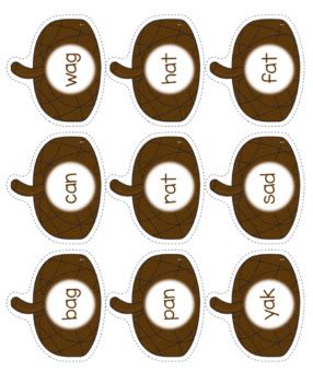 Cvc Words File Folder Activities Acorn Themed By Make Take Teach