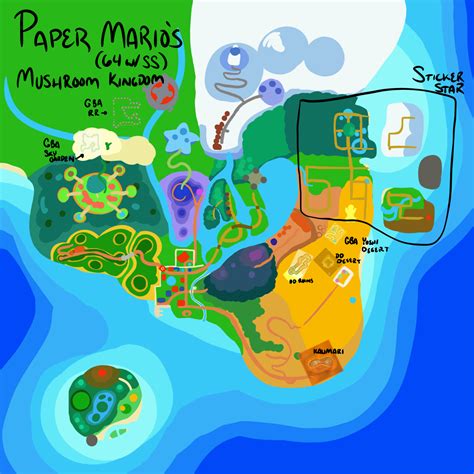 Paper Mario Sticker Star Map Time Zones Map