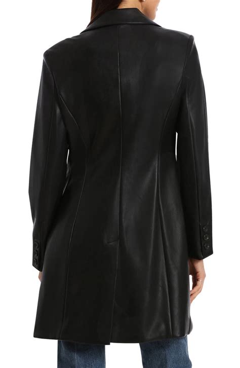 Avec Les Filles Faux Ever Leather™ Longline Blazer Nordstrom