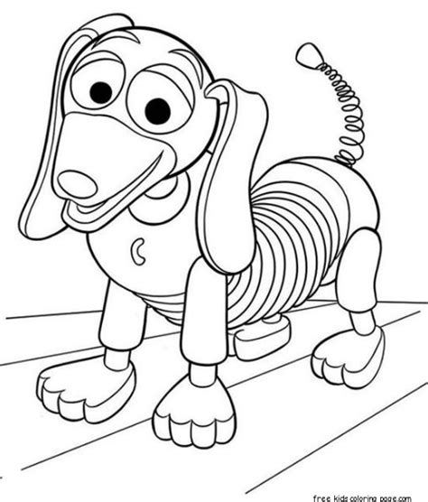 Slinky Dog Toy Story Coloring Page Free Kids Coloring Page