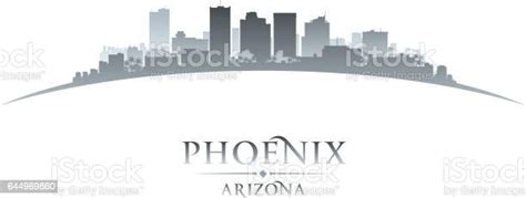 Phoenix Arizona City Skyline Silhouette Stock Illustration Download