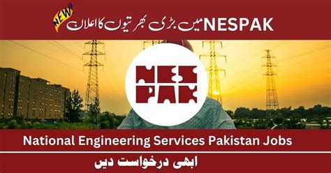 National Engineering Services Pakistan Nespak Jobs Online Nokri