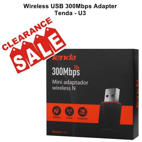 Wireless Usb 300mbps Adapter Tenda U3 Conicom