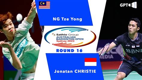 Ng Tze Yong Vs Jonatan Christie At Australian Open R