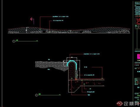 某现代独特挡土景墙设计cad施工图