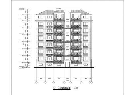 某7层砖混结构住宅楼建筑设计cad图纸（带阁楼和储藏室层）居住建筑土木在线