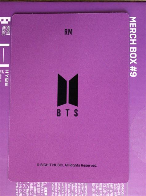 Bts Global Official Fanclub Army Membership Merch Box Photocard