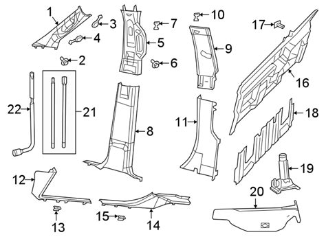 Ram 2500 Body C Pillar Trim Panel MEGA CAB PILLARS 1ED25LC5AB