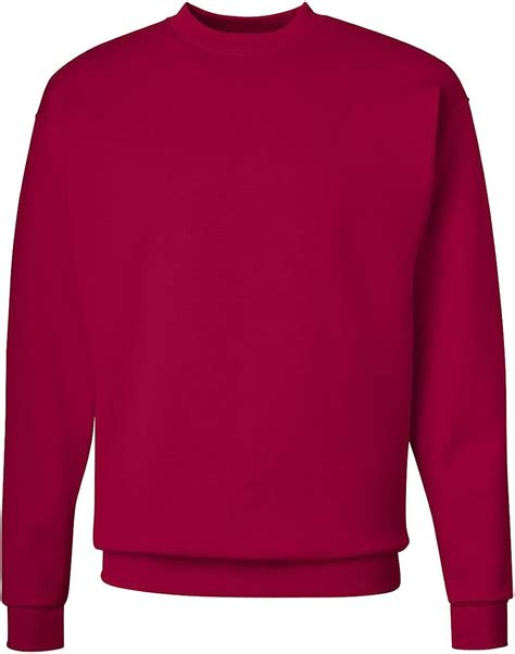 Hanes Comfortblend Long Sleeve Fleece Crew Deep Red P160 M At Amazon