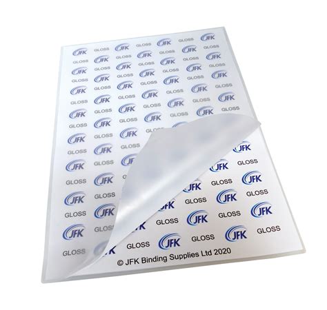 A3 250 Micron Gloss Laminating Pouches Jfk Binding