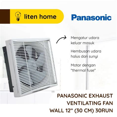 Jual Panasonic 30RUN Wall Exhaust Fan Heksos Dinding Tembok 12