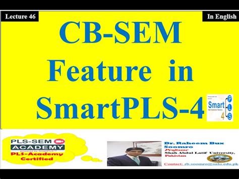 Lecture 46 Introduction Of CB SEM Feature In SmartPLS 4 YouTube